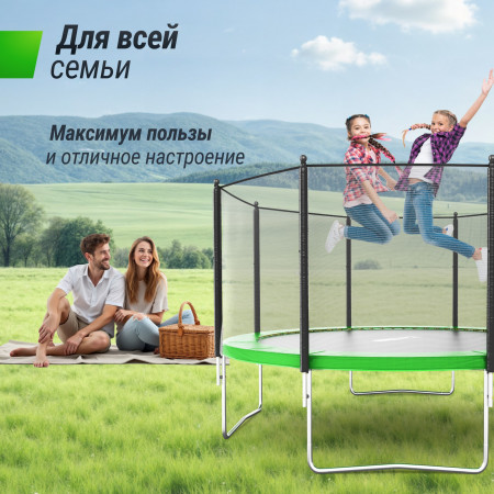 Батут UNIX Line Simple 12 ft Green (outside)