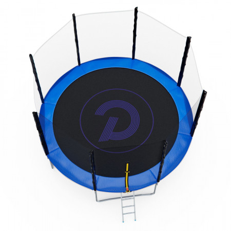 Батут с сеткой DFC PELPO 12ft с лестницей, BLUE