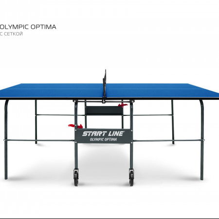 Стол теннисный Olympic Optima Синий с сеткой