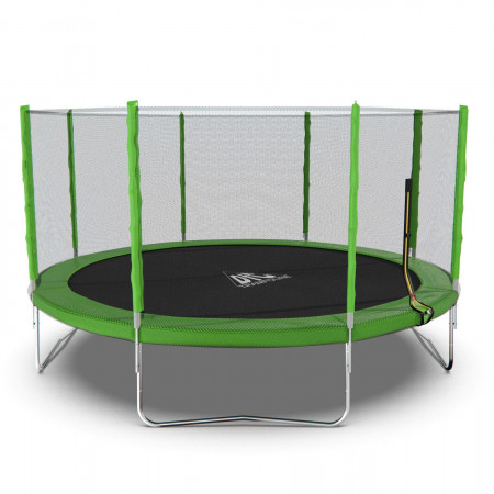 Батут DFC Trampoline Fitness с сеткой 14ft Светло-зелёный