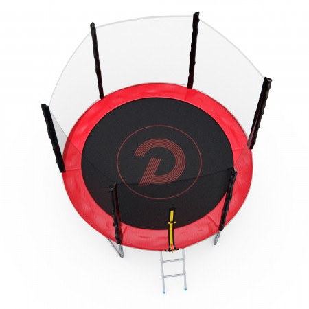 Батут с сеткой DFC PELPO 8ft с лестницей, RED