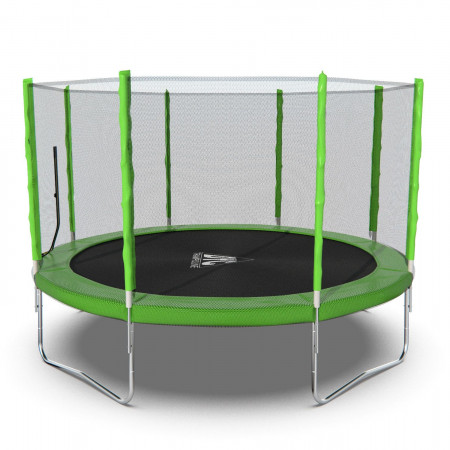 Батут DFC Trampoline Fitness с сеткой 12ft Светло-зелёный