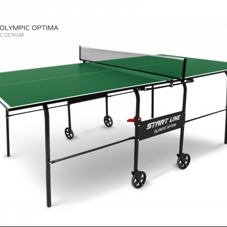Стол теннисный Olympic Optima Зелёный с сеткой