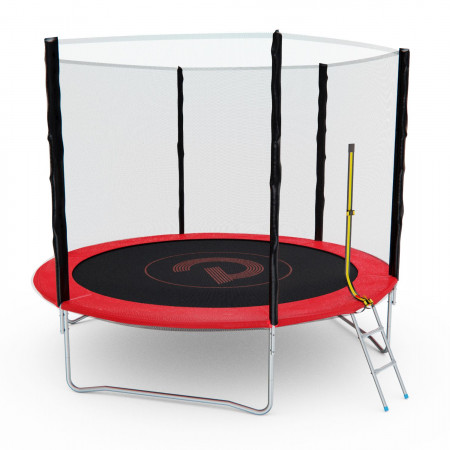 Батут с сеткой DFC PELPO 10ft с лестницей, RED