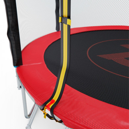 Батут с сеткой DFC PELPO 8ft с лестницей, RED