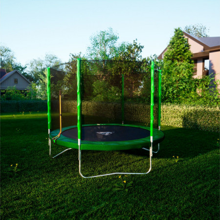 Батут DFC Trampoline Fitness с сеткой 10ft Светло-зелёный