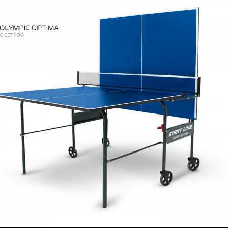 Стол теннисный Olympic Optima Синий с сеткой