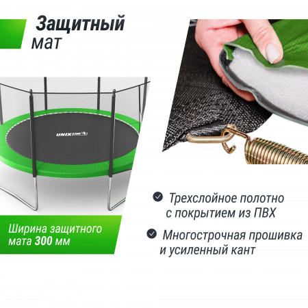 Батут UNIX Line Simple 12 ft Green (outside)