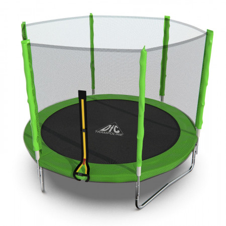 Батут DFC Trampoline Fitness с сеткой 8ft Светло-зелёный