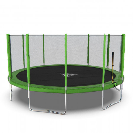 Батут DFC Trampoline Fitness с сеткой 16ft Светло-зелёный