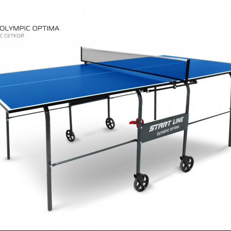 Стол теннисный Olympic Optima Синий с сеткой
