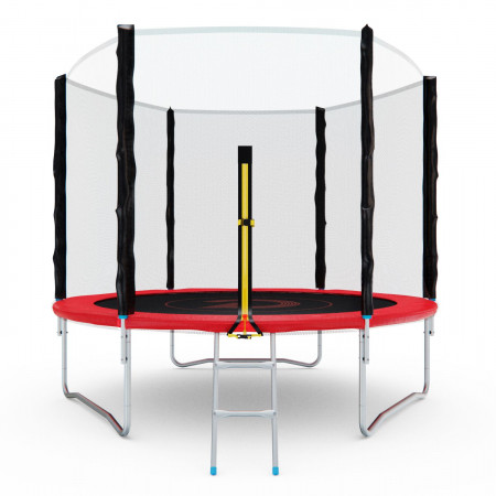 Батут с сеткой DFC PELPO 8ft с лестницей, RED