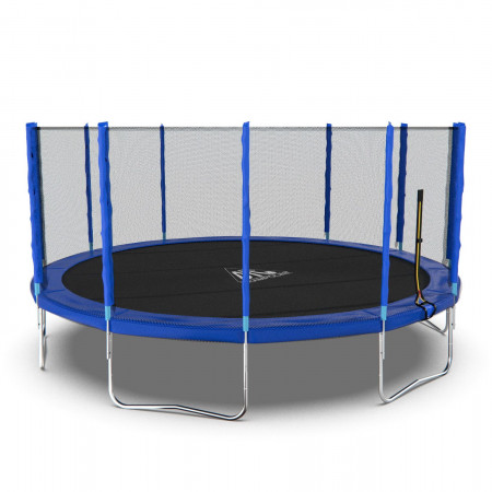 Батут DFC Trampoline Fitness с сеткой 16ft Синий