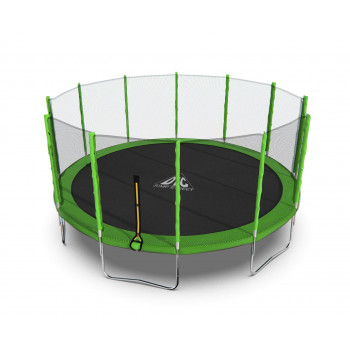 Батут DFC Trampoline Fitness с сеткой 16ft Светло-зелёный