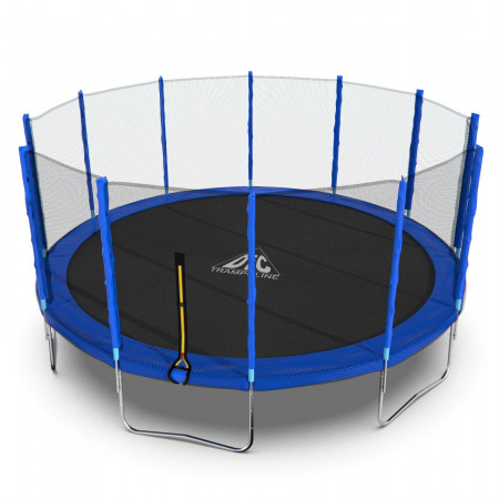 Батут DFC Trampoline Fitness с сеткой 16ft Синий