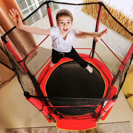 Батут детский DFC TRAMPOLINE-RED 55" с сеткой