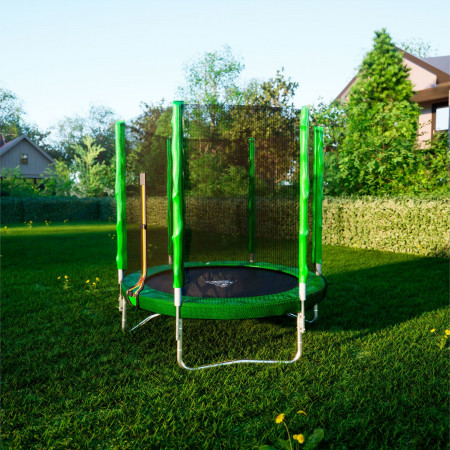 Батут DFC Trampoline Fitness с сеткой 6ft Светло-зелёный